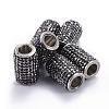 304 Stainless Steel Rhinestone Magnetic Clasps with Glue-in Ends RB-K005-29-1