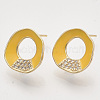 Brass Micro Pave Cubic Zirconia Stud Earring Findings X-KK-T054-36G-03-NF-1