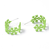 (Jewelry Parties Factory Sale)Spray Painted Eco-Friendly Iron Stud Earrings IFIN-R242-10B-NR-2