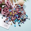 450Pcs 15 Colors Opaque Spray Painted Glass Beads GLAA-SZ0001-65-5