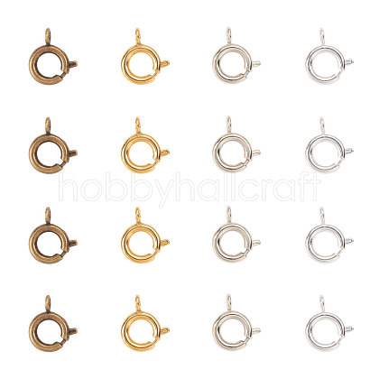 Brass Spring Ring Clasps KK-CJ0001-08-1